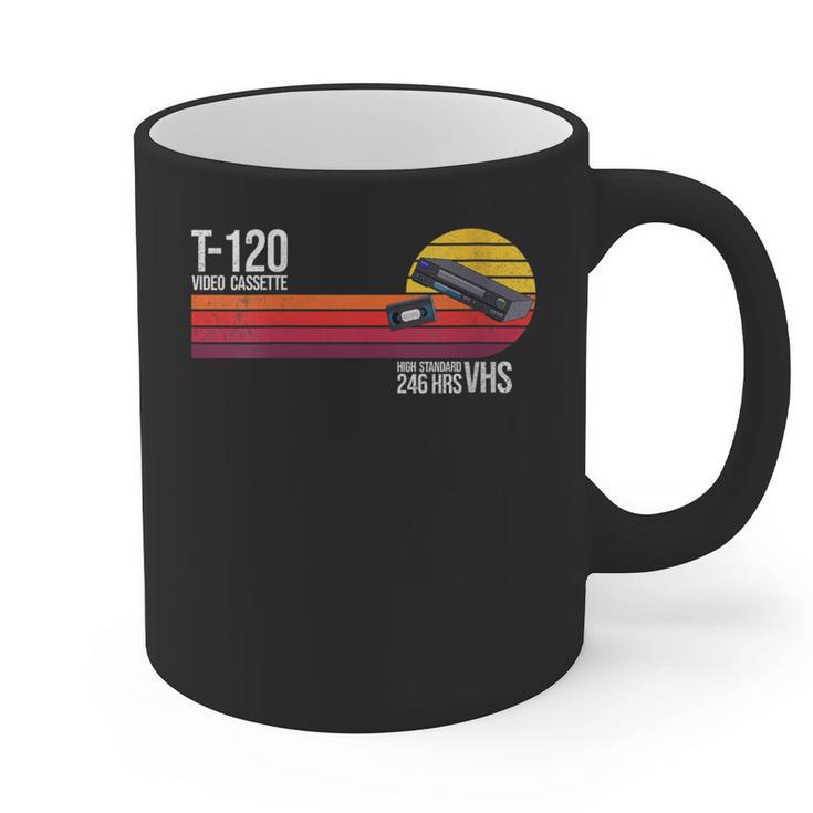 Retro 80's 90's Music Nostalgia Video Cassette Tape VHS Graphic Print Coffee Mug