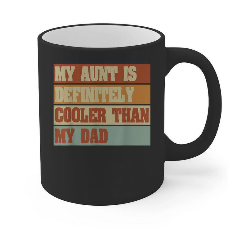 Retro Niece Nephew Auntie My Aunt Is Cooler Than My Dad Graphic Print Coffee Mug