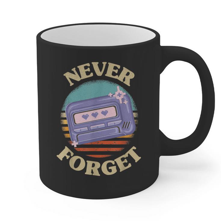 Retro Pager Never Forget Nostalgia Vintage Graphic Print Coffee Mug