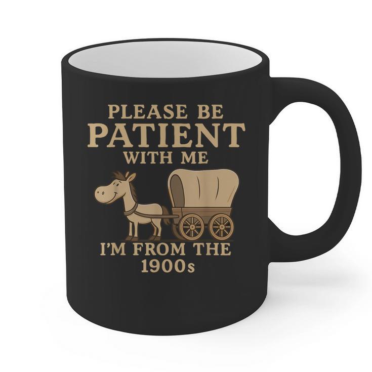 Retro Please Be Patient With Me I'm From The 1900s Vintage Graphic Print Coffee Mug