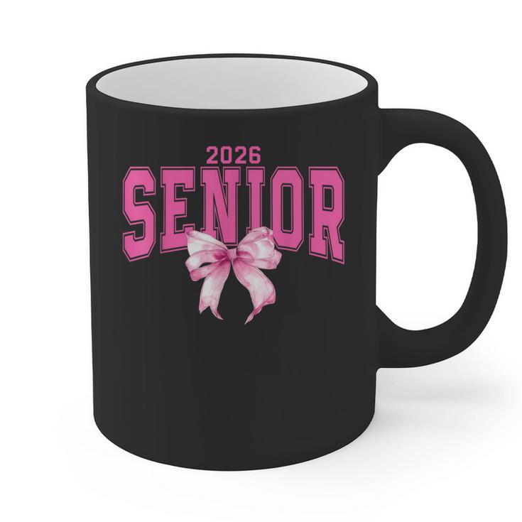 Retro Senior 2026 Class Of 2026 Coquette Pink Bow Graduation Graphic Print Coffee Mug