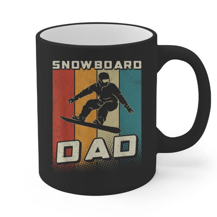 Retro Snowboard Dad Snowboarding Father Snowboarder Dad Graphic Print Coffee Mug
