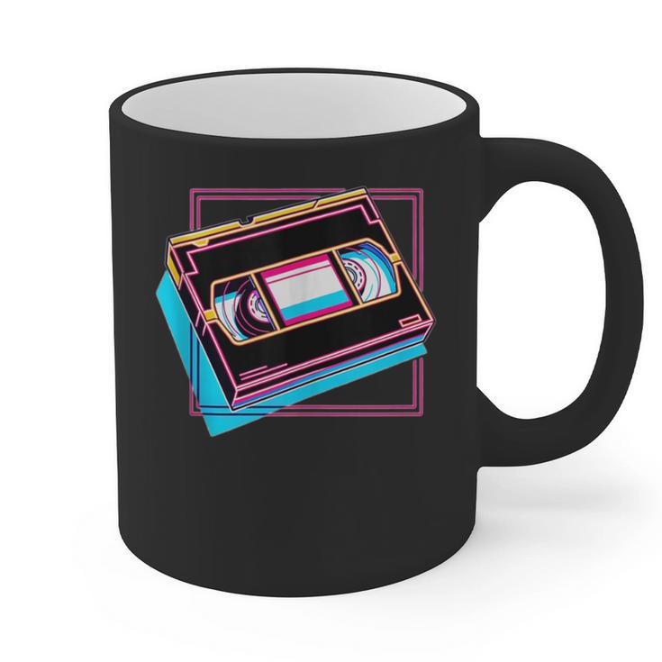 Retro VHS Vaporwave Video Cassette Nostalgia Geek Chic Graphic Print Coffee Mug
