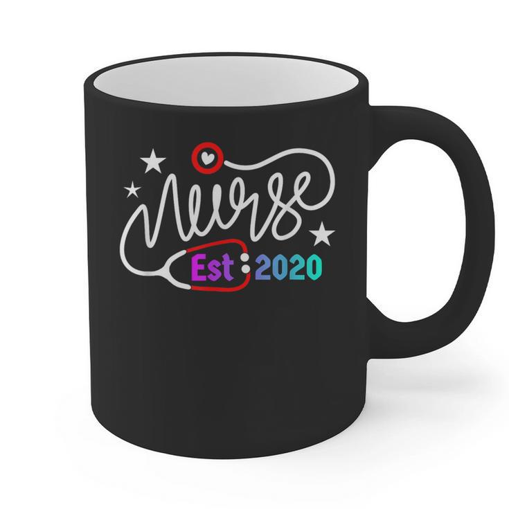 RN New Nurse Est 2020 Cute Nursing School Graduation 2K20 Graphic Print Coffee Mug