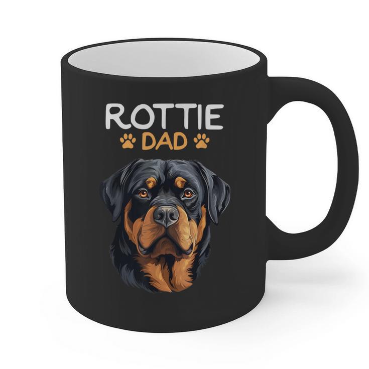 Rottie Dad Rottweiler Dog Graphic Print Coffee Mug Rottie Dad Rottweiler Dog Graphic Print Coffee Mug