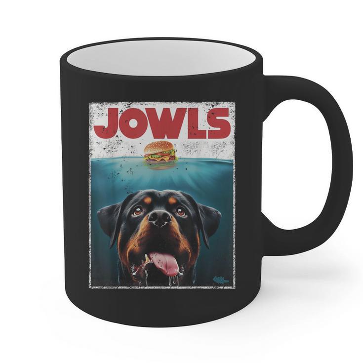 Rottie Rottweiler Jowls Burger Giant Tank Dog Mom Dad Graphic Print Coffee Mug