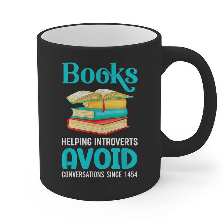 Sarcastic Books Anti Social Introvert Book Conversation Graphic Print Coffee Mug