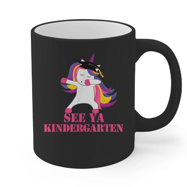 See Ya Kindergarten DABBING Unicorn Graduation Meme Graphic Print Coffee Mug