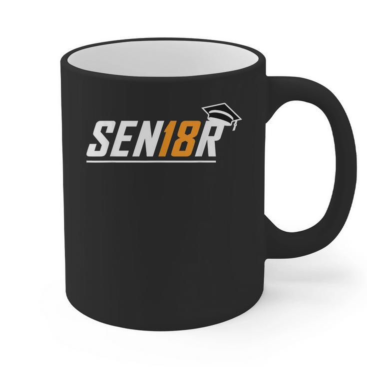 Senior 18 High School Graduation Eighteen Year Old Grad Graphic Print Coffee Mug