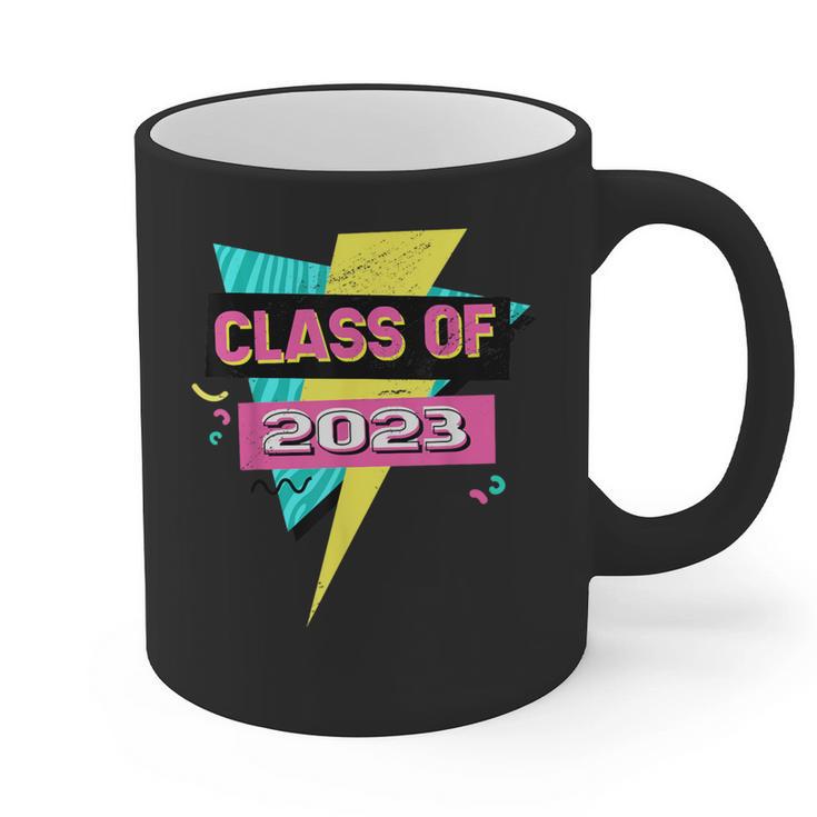 Senior 2023 Graduation Class Of 2023 Retro 90's Graduation Graphic Print Coffee Mug