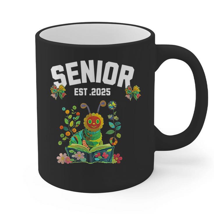 Senior 2025 Graduation Caterpillar For Kids Cute Coquette Graphic Print Coffee Mug