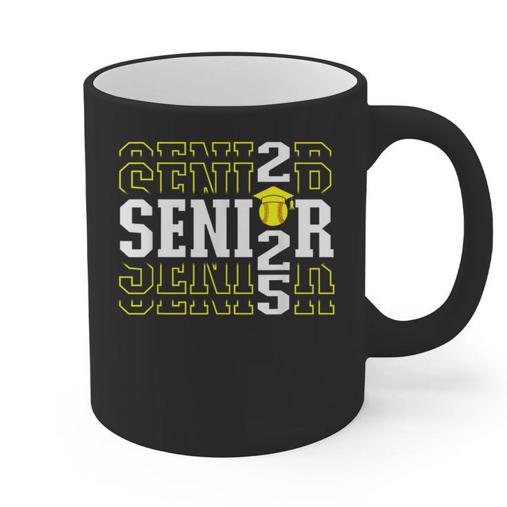 Senior 2025 Softball Class Of 2025 Graduation Graphic Print Coffee Mug