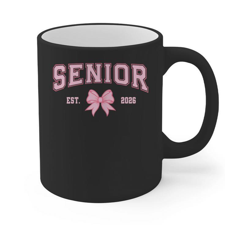 Senior 2026 Class Of 2026 Coquette Pink Bow Graduation 2026 Graphic Print Coffee Mug
