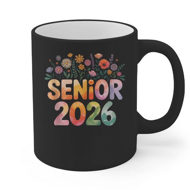 Senior 2026 Groovy Retro Grad Class Of 2026 Graduation Kids Graphic Print Coffee Mug