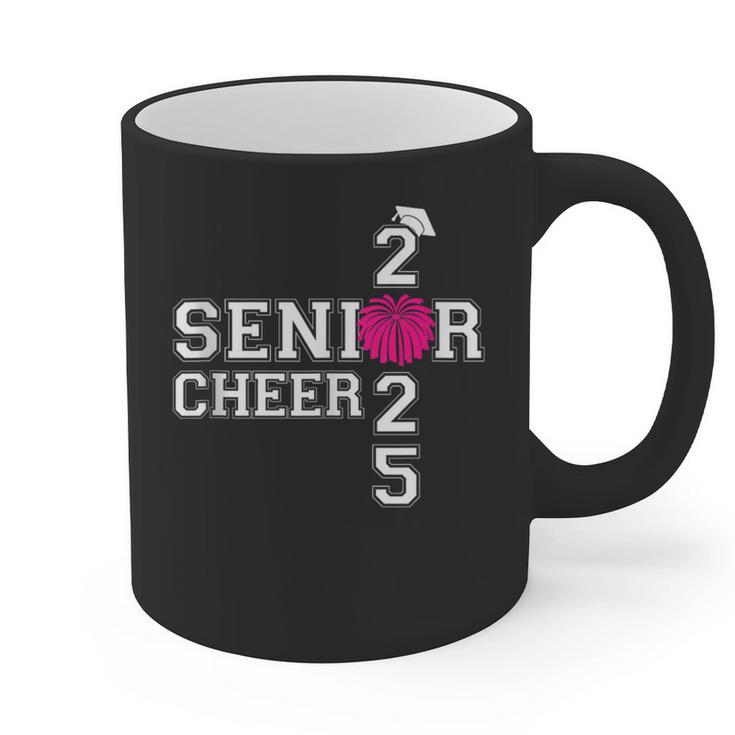 Senior Cheerleader Cheer Class Of 2025 Graduation Graduate Graphic Print Coffee Mug