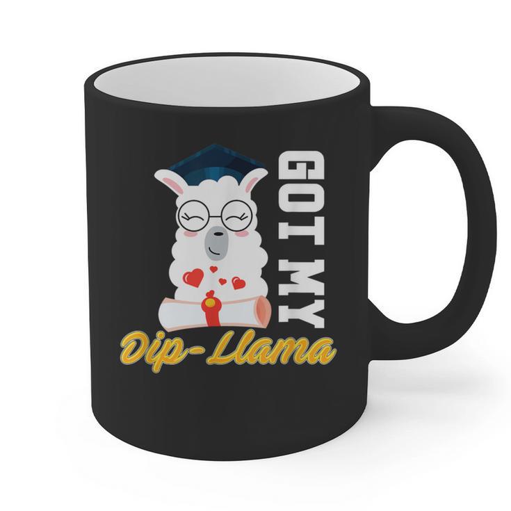 Senior Graduation TShirt 2019 Got My Dip-Llama Diploma Shirt Graphic Print Coffee Mug