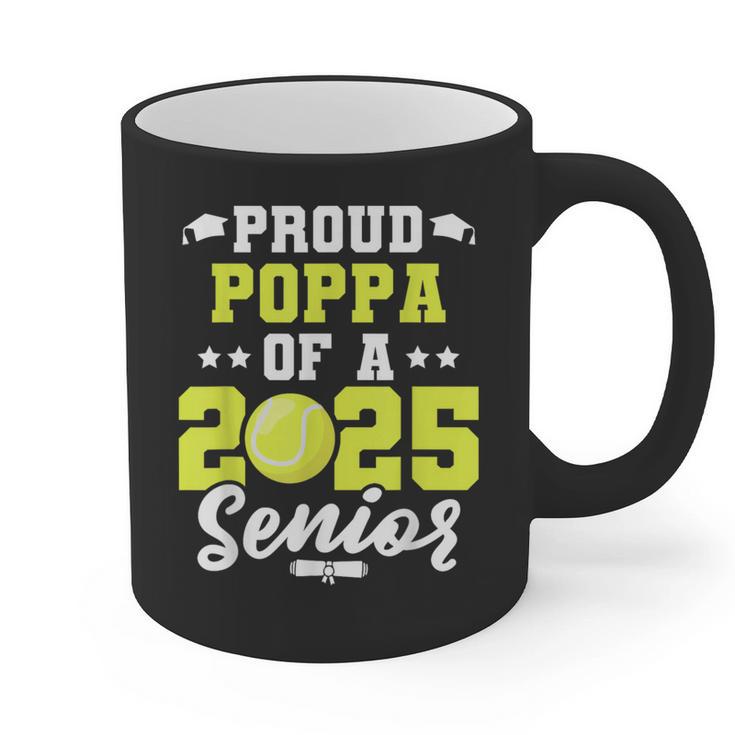 Senior Poppa 2025 Tennis Class Of 2025 Graduation Graphic Print Coffee Mug