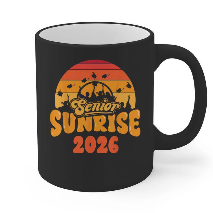 Senior Sunrise Class Of 2026 Graduation Proud Graduate Retro Graphic Print Coffee Mug