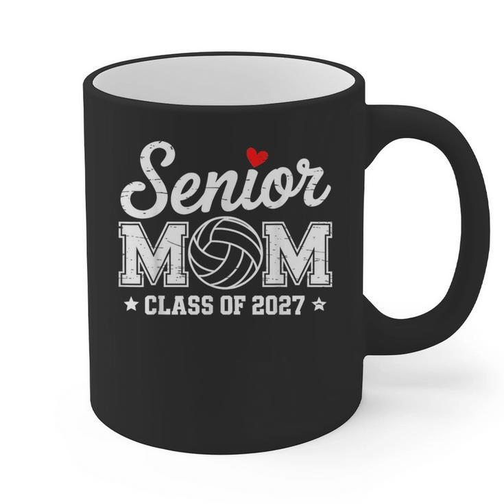 Senior Volleyball Mom Class Of 2027 Graduation Graduate Graphic Print Coffee Mug