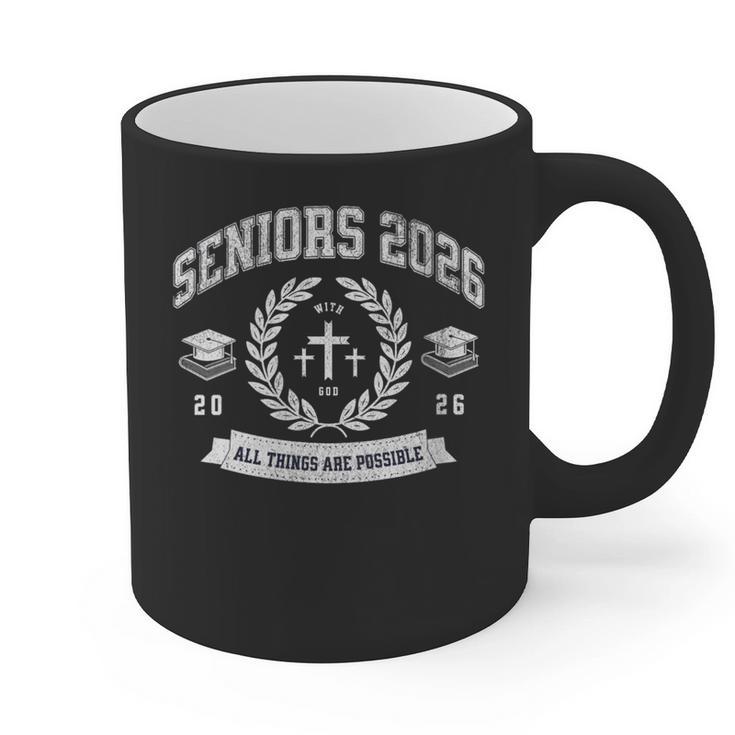 Seniors Class Of 2026 Christian Graduation Religious Grad Graphic Print Coffee Mug