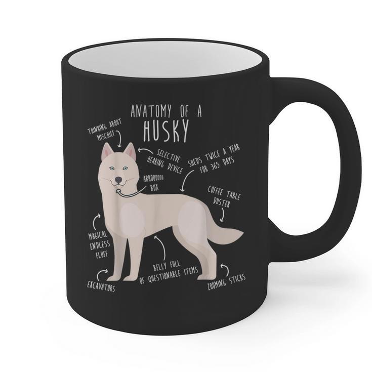 Siberian Husky Dog Anatomy Pet Mom Cute Dog Dad Men Women Kids Graphic Print Coffee Mug
