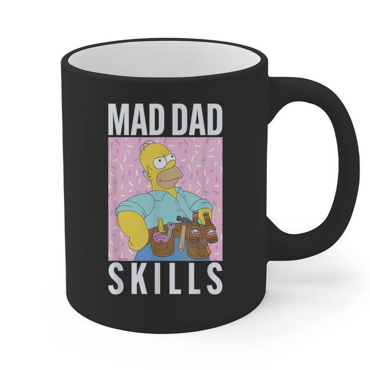 The Simpsons Father's Day Mad Dad Skills Homer Poster Graphic Print Coffee Mug