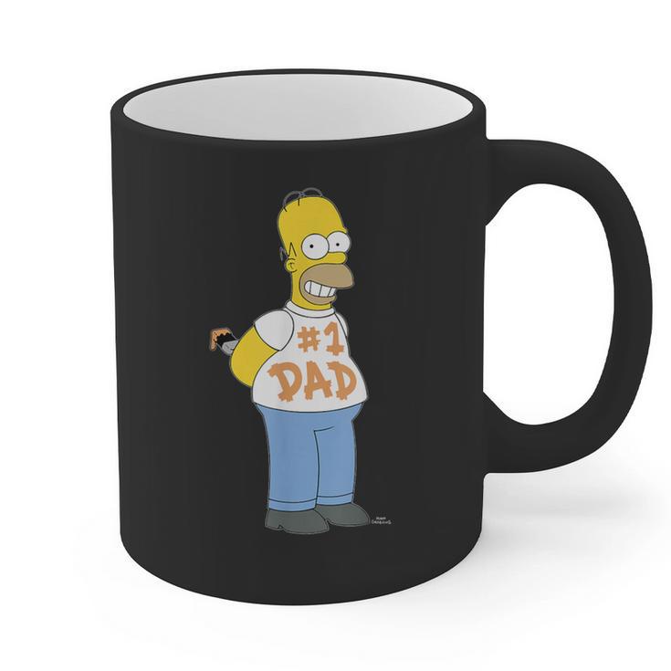 The Simpsons Homer Number 1 Dad Father's Day V2 Graphic Print Coffee Mug