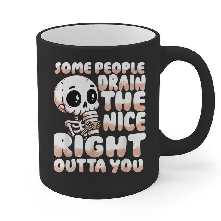 Skeleton Coffee Lover Introvert Graphic Print Coffee Mug