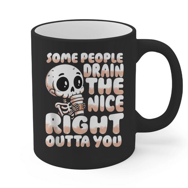 Skeleton Coffee Lover Introvert Graphic Print Coffee Mug