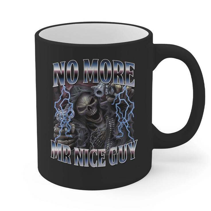 Skeleton No More Mr Nice Guy Meme Men Dad Papa Graphic Print Coffee Mug
