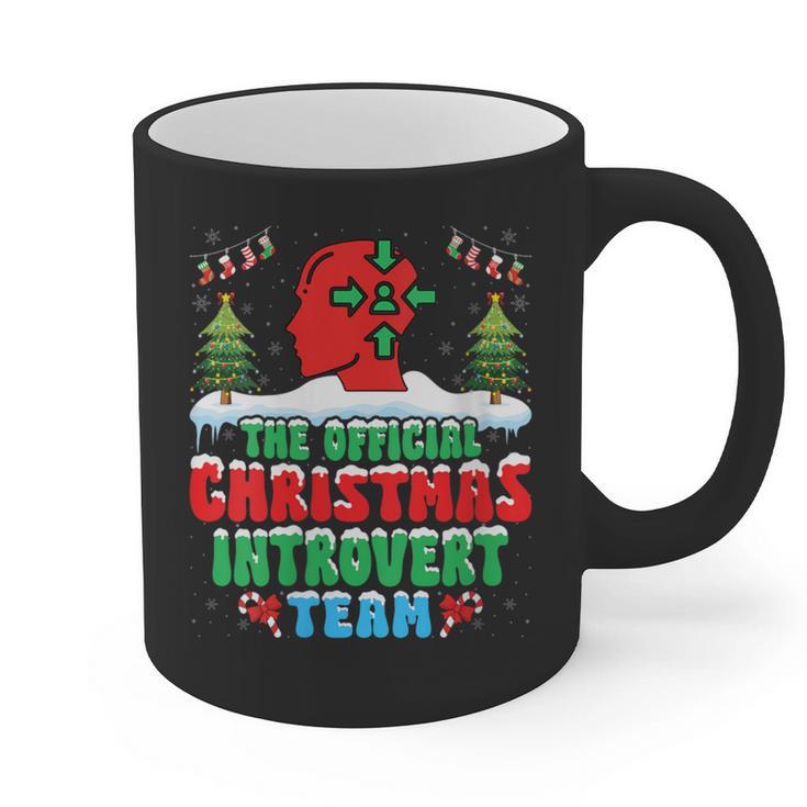 Snow Christmas Introvert Team Introverted Introvert Xmas Graphic Print Coffee Mug