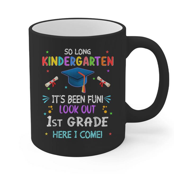 So Long Kindergarten Graduation Look Out 1st Grade 2025 Kids Graphic Print Coffee Mug