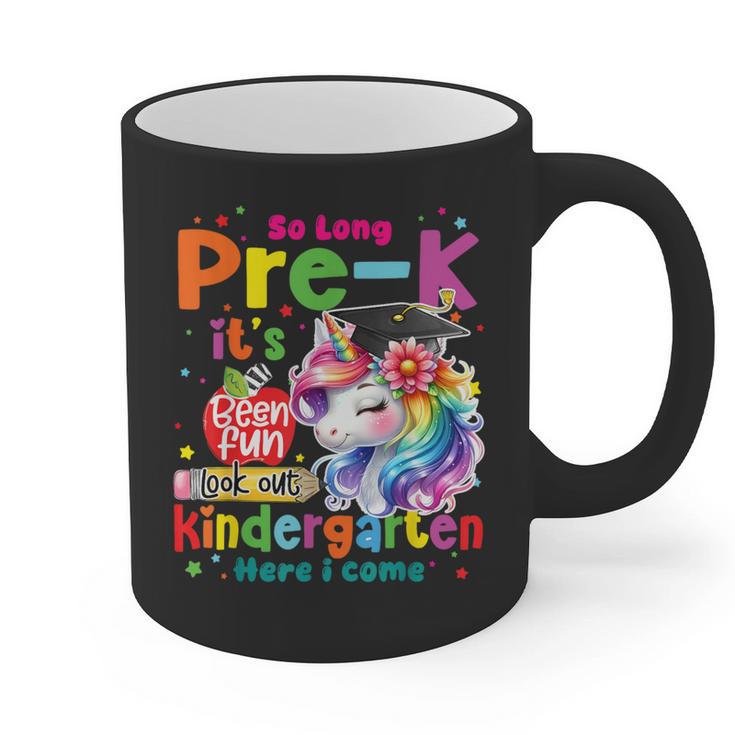 So Long Prek Pre-K Graduation Graduate Unicorn Kids Girls Graphic Print Coffee Mug