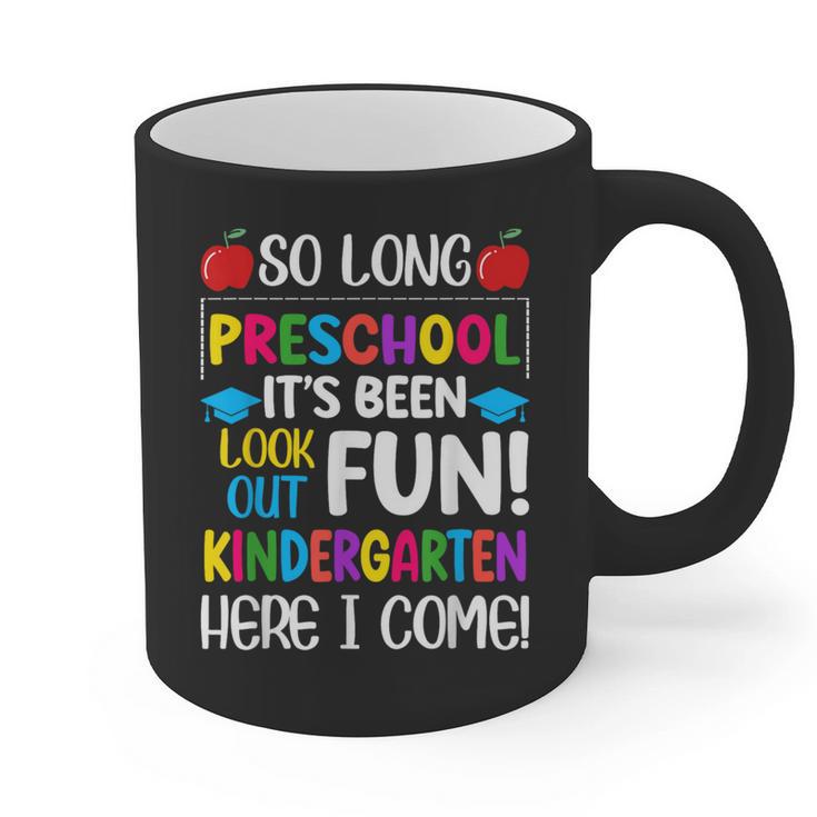 So Long Preschool Kindergarten Here I Come Graduation Graphic Print Coffee Mug