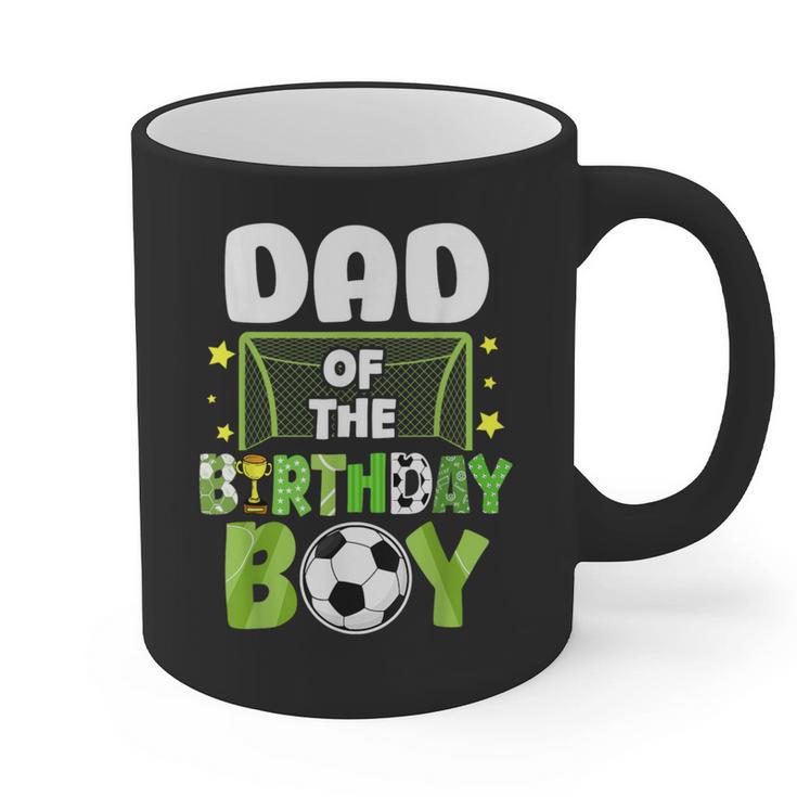 Soccer Dad Birthday Boy Party Soccer Family Matching Graphic Print Coffee Mug