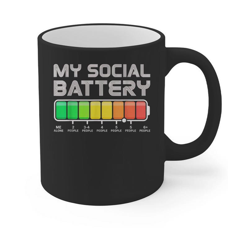 Social Battery Low Energy Antisocial Introvert Graphic Print Coffee Mug Social Battery Low Energy Antisocial Introvert Graphic Print Coffee Mug