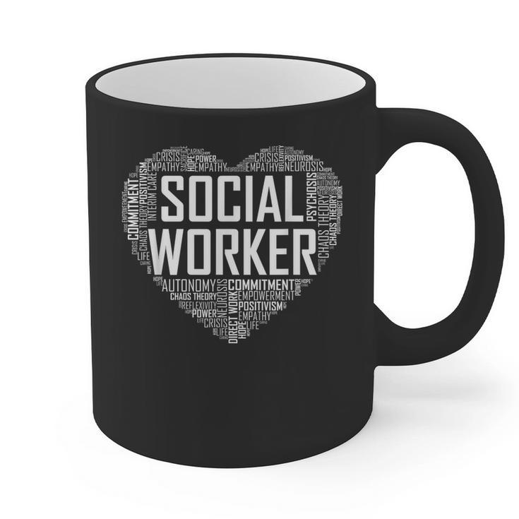 Social Worker T Shirt Love Month Graduation Tshirt Graphic Print Coffee Mug