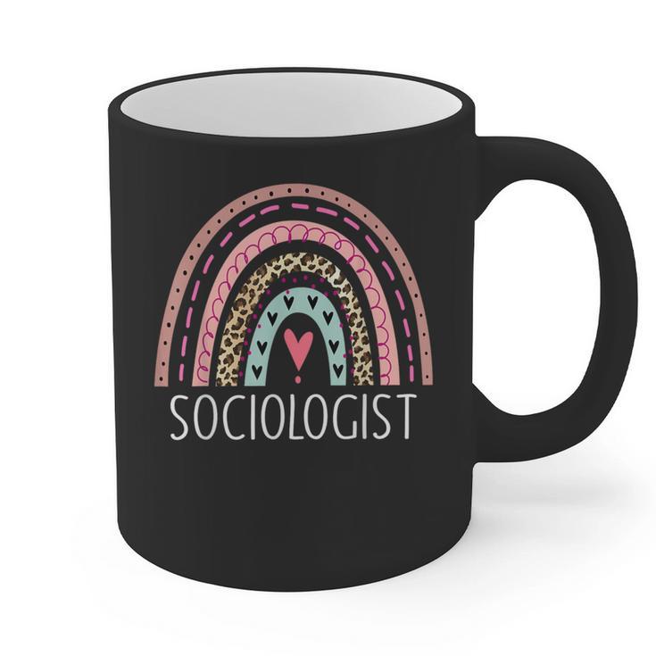 Sociologist Sociology Teacher Graduation Rainbow Graphic Print Coffee Mug