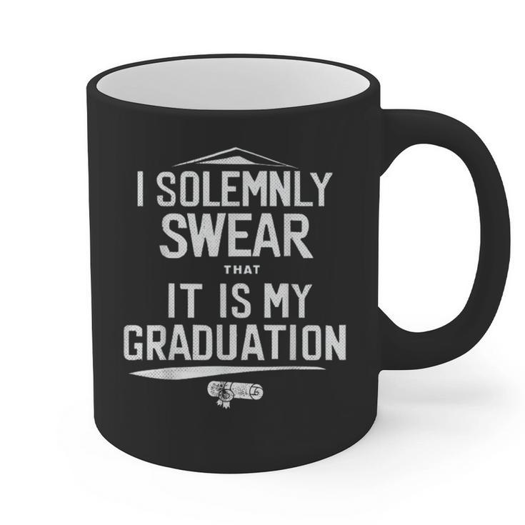 I Solemnly Swear That It's My Graduation Class Of 2024 Grad Graphic Print Coffee Mug