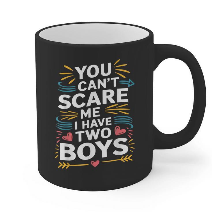 Son Dad Jokes You Can't Scare Me I Have Two Boys Men Graphic Print Coffee Mug
