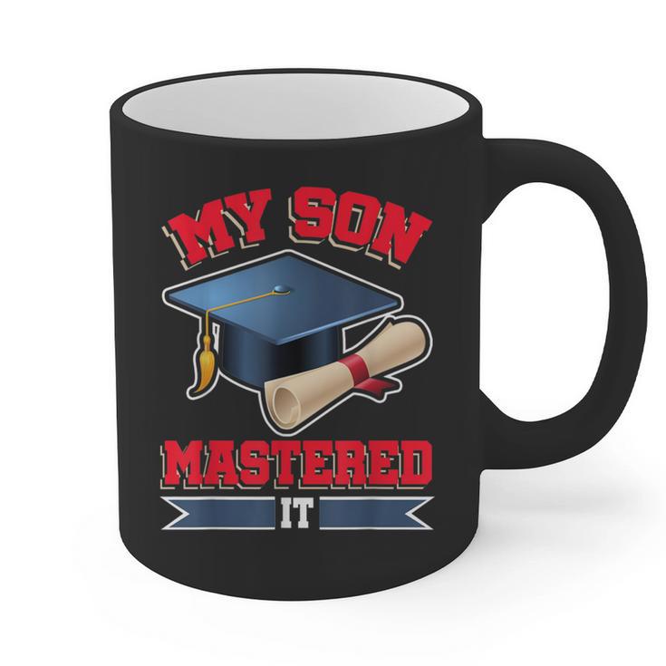 My Son Mastered It Shirt Masters Tee Graduate Graduation Graphic Print Coffee Mug