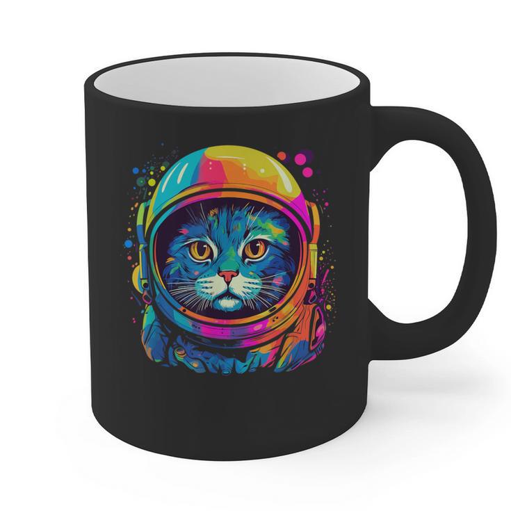 Space Cat Mom Cat Dad Men Women Kids Astronaut Space Graphic Print Coffee Mug