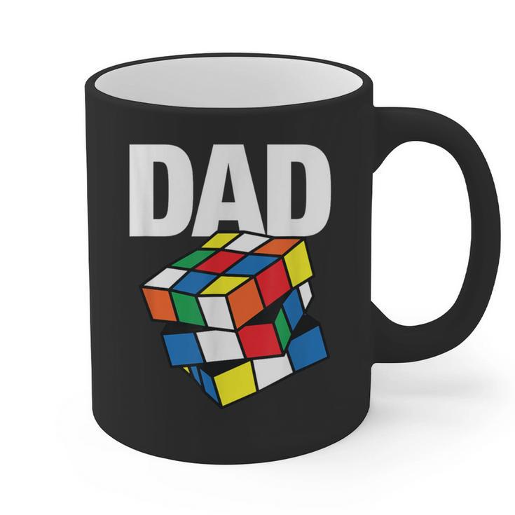 Speed Cubing Dad Puzzle Cuber Cube Kids Graphic Print Coffee Mug
