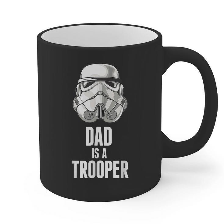 Star Wars Father's Day Stormtrooper Dad Is A Trooper Vintage Graphic Print Coffee Mug Star Wars Father's Day Stormtrooper Dad Is A Trooper Vintage Graphic Print Coffee Mug