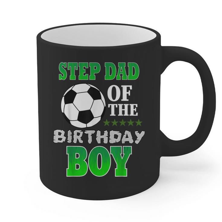Step Dad Of The Birthday Boy Soccer Stars Outfit Graphic Print Coffee Mug