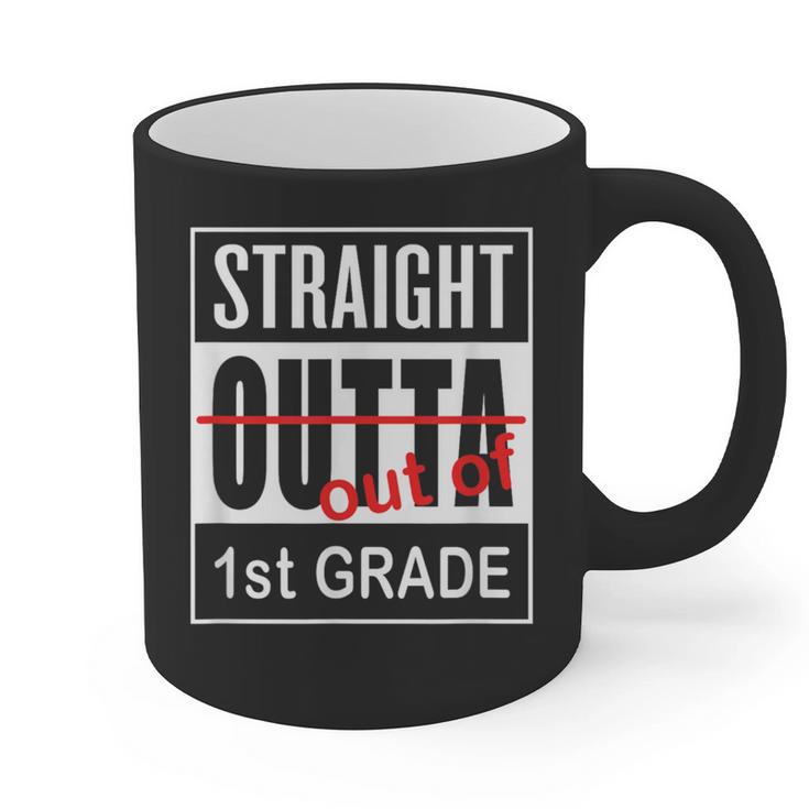Straight Outta First Grade Graduation 1st Grade T Shirt Graphic Print Coffee Mug