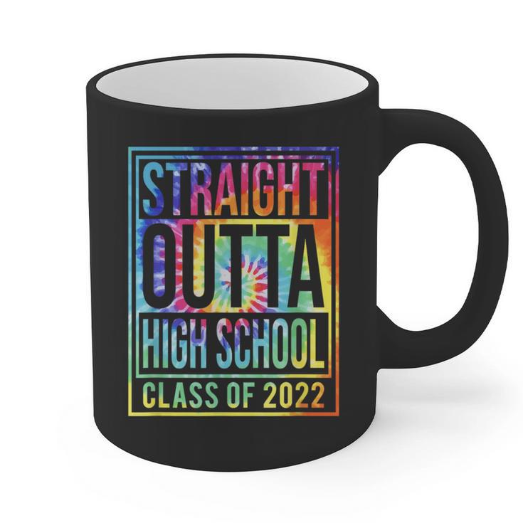 Straight Outta High School Class Of 2022 Graduation Graphic Print Coffee Mug