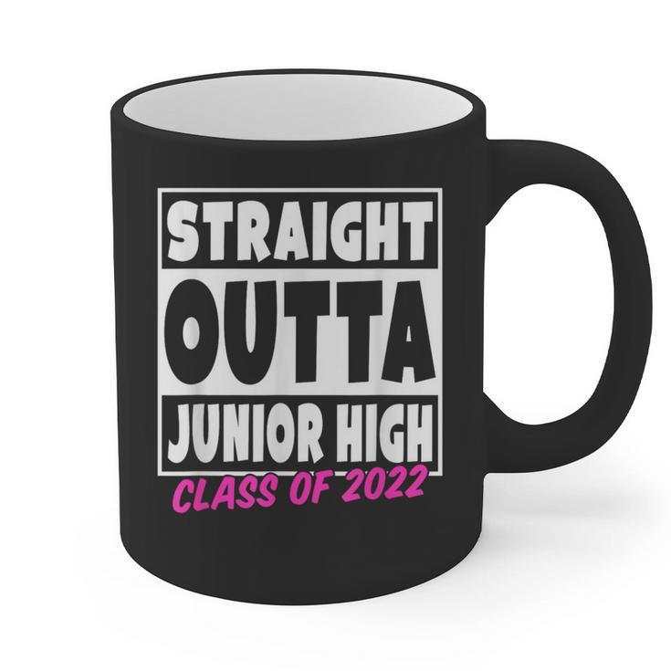 Straight Outta Junior High School Graduation Graphic Print Coffee Mug