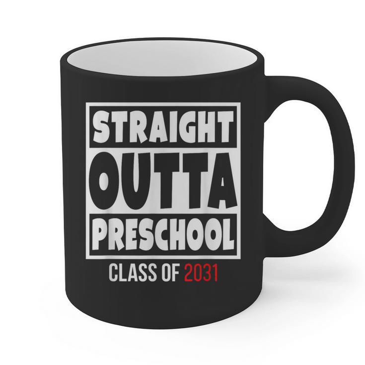Straight Outta Preschool Class Of 2031 Shirt Graduation Graphic Print Coffee Mug