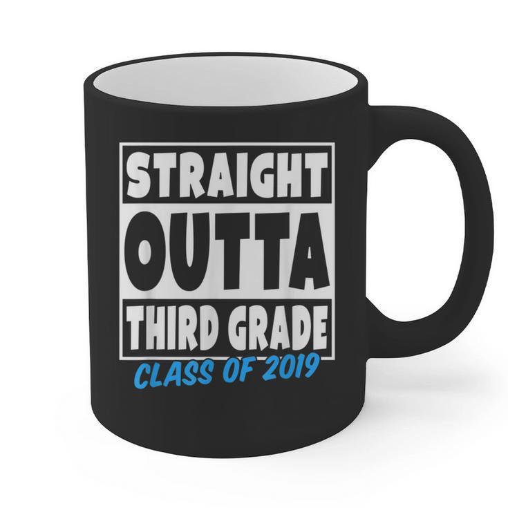 Straight Outta Third Grade Class Of 2019 Graduation Graphic Print Coffee Mug